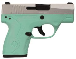 Beretta Nano Pistol JMN9S75, 9mm Luger, 3″, Robin Egg Blue Polymer Grip/Frame, Robin Egg Blue Finish, 6/8 Rd