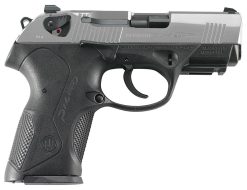 Beretta PX4 Storm Inox Compact Pistol JXC4F51, 40 S&W, 3.3″, Black Interchangeable Backstrap Grips, Stainless Finish, 12 Rds