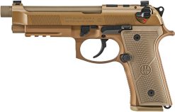 Beretta M9A4 Pistol JS92M9A4GM, 9mm Luger, 5.2″, FDE Polymer Grip, FDE finish, 18 Rds