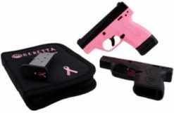 Beretta Nano Pink Ribbon Package Pistol SPEC0594A, 9MM, 3.07″, Technopolymer Frame, Pink Pronox Finish, 6 Rd