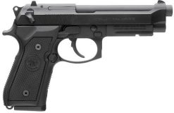 Beretta M9A1 Semi-Auto Pistol JS92M9A1M, 9mm, 4.9″, Black Plastic Grip, Matte Black Finish, 15 Rd
