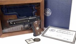 Beretta M9 30th Anniversary Limited Edition Pistol SPEC0602A, 9mm, 4.9″, Wood Grip, Black Finish, 10 Rd