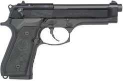 Beretta M9 Semi-Auto Pistol J92M9A0M, 9mm, 4.9″, Plastic Grip, Black Finish, 15 Rd