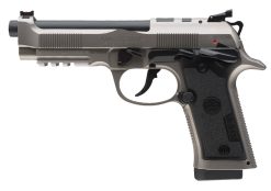 Beretta 92X PCO Pistol J92XPCO21, 9mm Luger, 4.90″, Aggressive Textured Black Grips, Gray Nistan Finish, 15 Rds